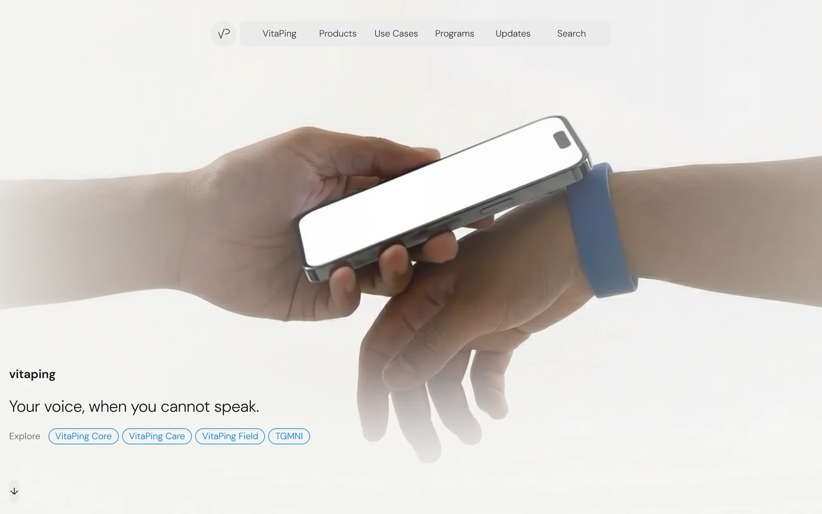 VitaPing: Actual VitaPing website, captured from vitaping.ae.