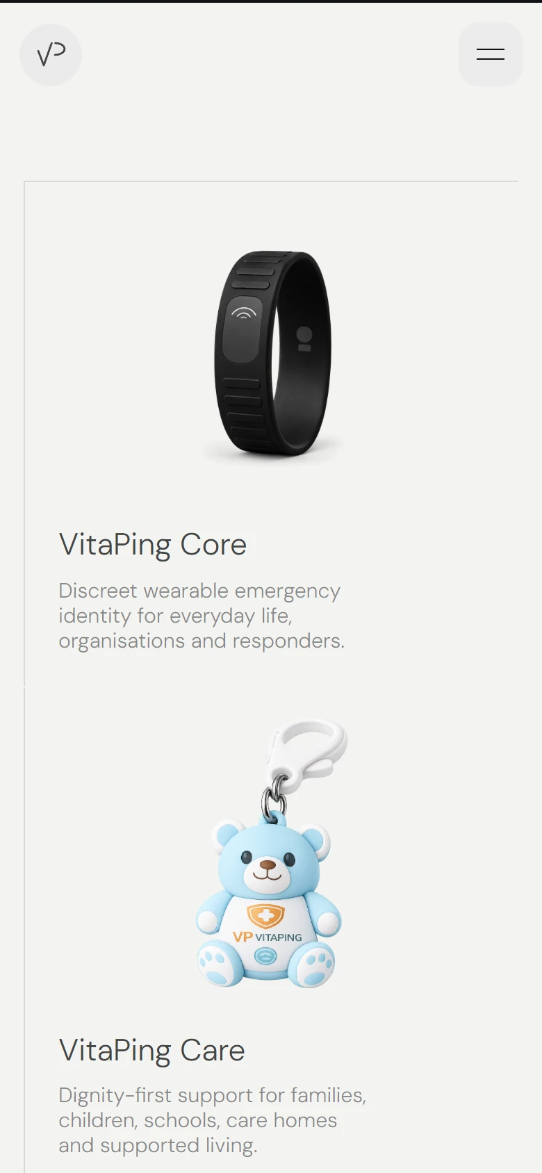 VitaPing: Actual VitaPing website, captured from vitaping.ae.